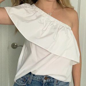 Asos White One Shoulder Top